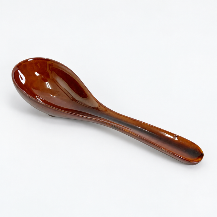 萬古焼レンゲ15cm 飴釉 2702371