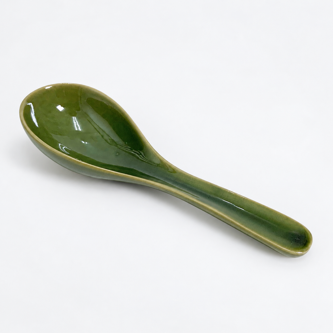 萬古焼レンゲ15cm 織部 2702374