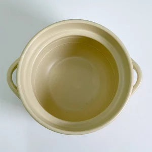 2702380 Lino（リノ）ごはん鍋 アイボリー 2合炊き 蓋を外した本体の内側
